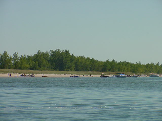 Beach Line of Boaters Beach